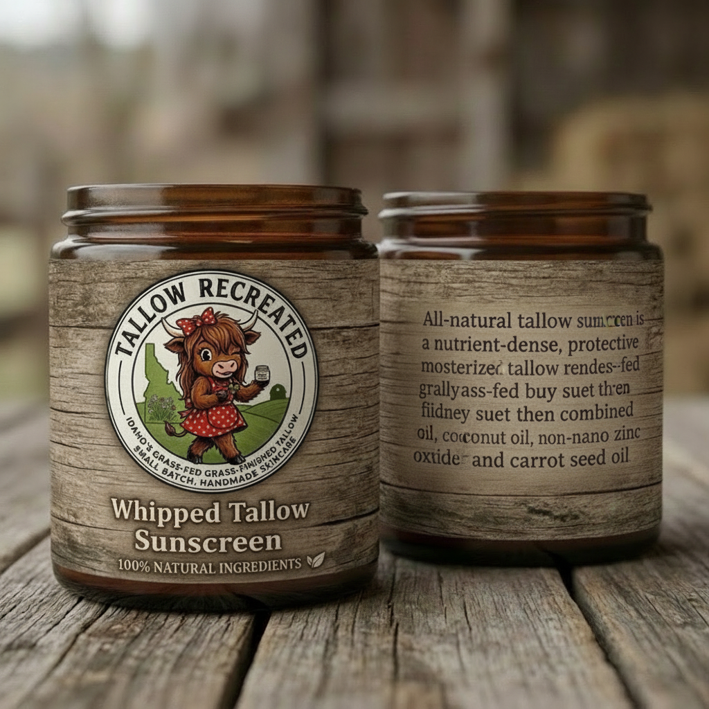 Tallow Sunscreen 100% natural. Clean mineral protection. Exceptionally sourced